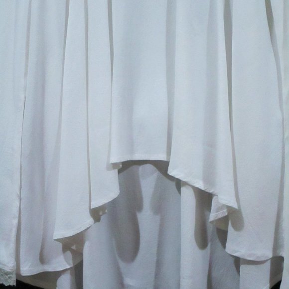 For Love & Lemons Ellery White Lace Hi Low Top Blouse Small EUC - Picture 6 of 9